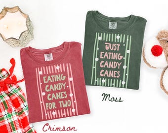 Christmas Couples Mom Dad Comfort Colors Shirt Matching Pajamas Stripe Mama T-Shirt Pregnancy Announcement Tee Expecting Parents Gift Shower