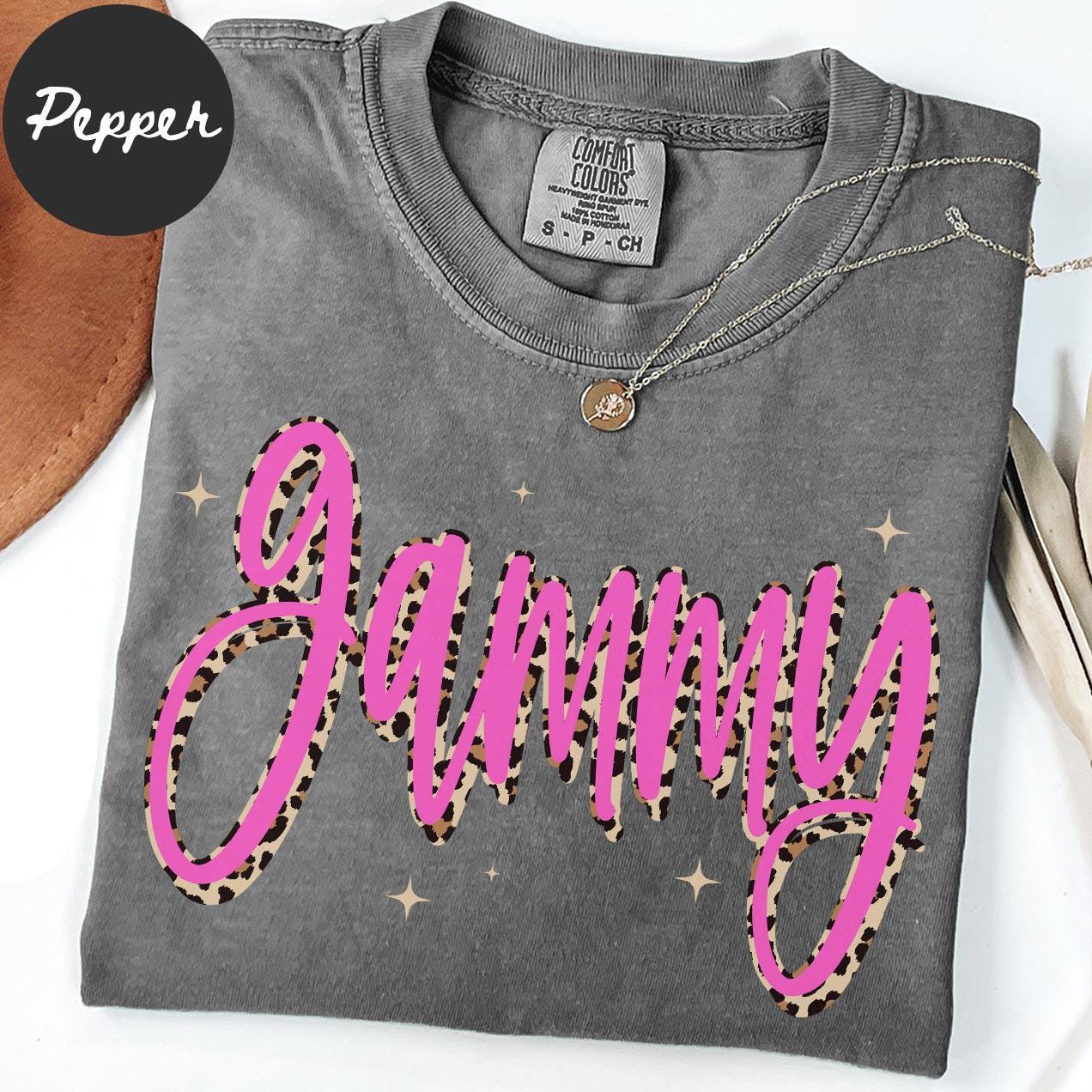 Gammy Comfort Colors Shirt, Pink Leopard Grandma Shirt, Mothers Day Gifts, New Grandma Tshirt, Tee