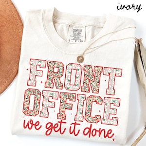 Comfort Colors Front Office Squad Shirt, Christmas School Office T-Shirt, Secretary Tee, Administrative Assistant, Staff Appreciation
