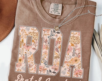 Camiseta Comfort Colors para Assistente Odontológico, Camiseta para Estudante de Odontologia, Presentes de Formatura, Camiseta para Equipe de Consultório Odontológico, Moderna, Estilo Boho