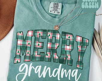 Oma kerst comfort kleuren shirt, oma shirt, nieuwe oma tshirt, kerstman T-shirt, kerstcadeaus
