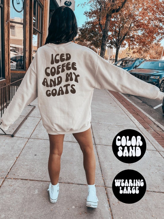 Goat Mom Mama BACK PRINT Sweatshirt, Gifts, Crewneck, Funny Sweater Shirt, Jumper, Men Women, Him Her