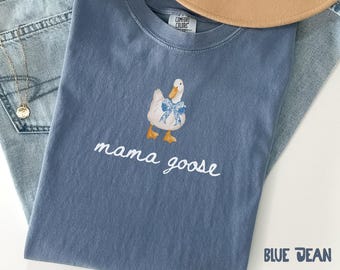 Comfort Colors Mama Goose Shirt, Mom Shirt, New Mothers Day Tshirt, Cute Gift For Mom, Trendy Tee, Pregnancy Reveal