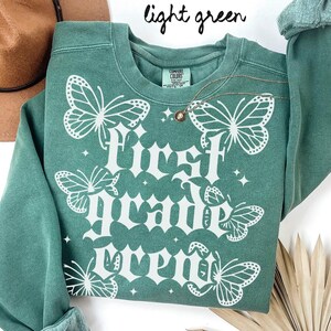 Comfort Colors First Grade Team Sweatshirt, Teacher Sweatshirt, 1st Grade Crewneck, Back to School Tee, First Grade Department Gifts, Crew