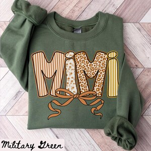 Mimi Sweatshirt, Autumn Grandma Shirt, New Fall Grandma Crewneck, Ghost Crew Neck, Gifts