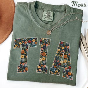 Shirt Tia Comfort Colors, T-shirt tante, Moederdagcadeaus, T-shirt zus, T-shirt nieuwe tante