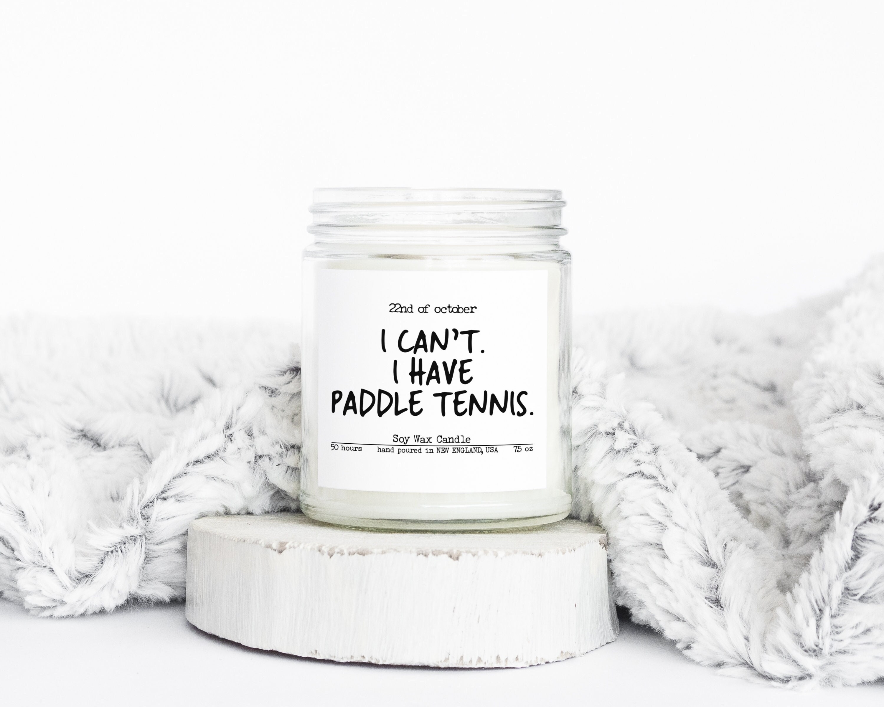 Paddle Tennis Gifts, Funny Candle, Housewarming, Soy Wax, Scented, Decor