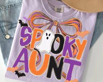 T-Shirt mit „Tante in Wohlfühlfarben“, Halloween-T-Shirt für Tanten, Herbst-T-Shirt für Schwestern, T-Shirt für frischgebackene Tanten, Herbstgeschenke