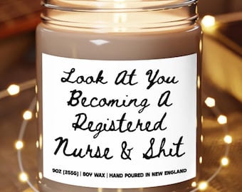 Funny Registered Nurse Candle, Gift for RN, Nursing Student Graduation, Nurse Appreciation, Nurse Week