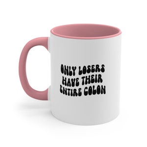 Mugg för kirurgi i tjocktarmscancer, presenter, kaffekoppsaccessoar, rolig, röd svart blå marinblå rosa handtag, kontorsinredning bild 7