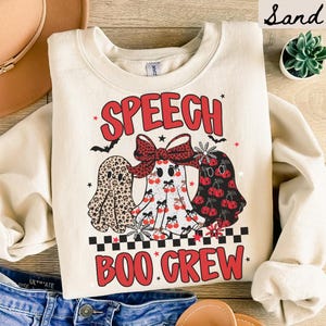 Speech Team Sweatshirt, Halloween Speech Pathologist Sweatshirt, SLP Crewneck, Back to School Tee, Speech Department Gifts, Speech Therapy