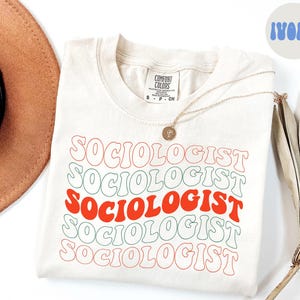 Kerstshirt socioloog, geschenken sociologie, T-shirt socioloog, comfortabele kleuren, T-shirt, ronde hals, ronde hals, dames