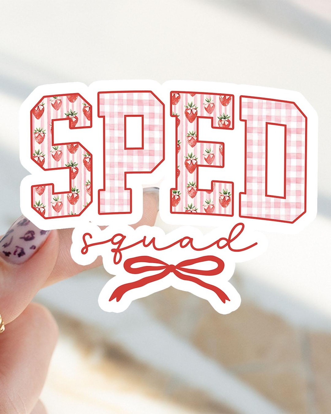 SPED Teacher Sticker, Special Education Back to School Strawberry Kiss ...