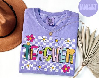 Maglietta per insegnanti Comfort Colors, maglietta per insegnanti, maglietta per il ritorno a scuola, regali per il dipartimento degli insegnanti, girocollo, squadra