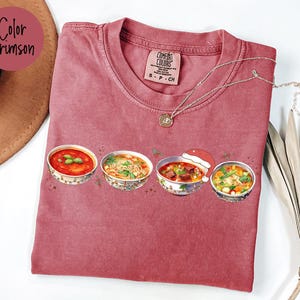 Soup Christmas Shirt, Soup Shirt, Gifts, Comfort Colors, Tshirt, Crewneck Tee, Crew Neck, Women