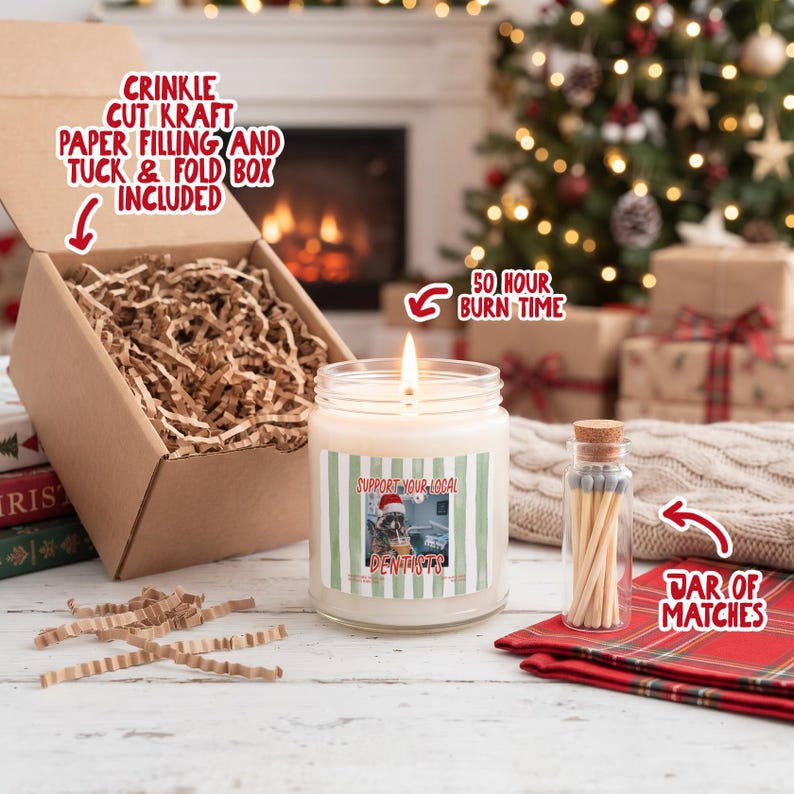 Glass Filling Tooth Raccoon Dentist Graduation Gift Box, Funny Office Candle, Cute Teeth ...