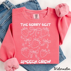Comfort Colors Speech Team Sweatshirt, Teacher Sweatshirt, SLP Crewneck, Back to School Tee, Speech Department Gifts, Speech Therapy