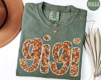 Gigi Comfort Colors Shirt, Fall Grandma Goose Shirt, Autumn New Grandma Tshirt, Tee, Halloween Pregnancy Announcement Gifts