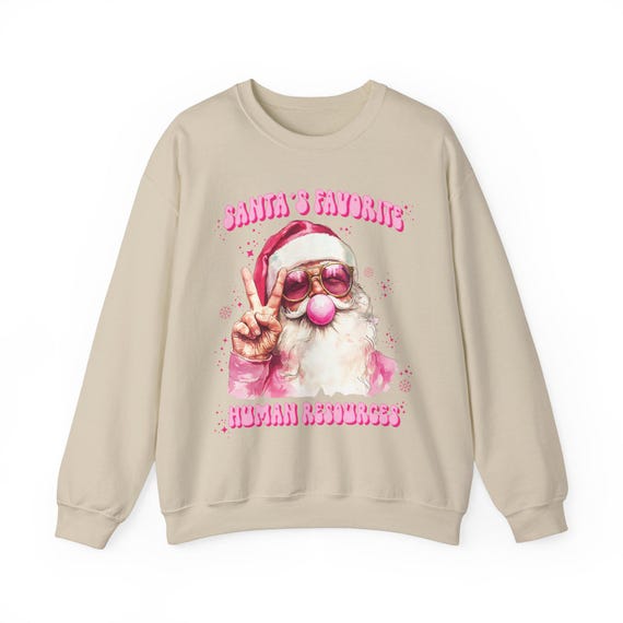 Sweat-shirt De Noël Pour Femme - Imprimé Sapin, Père Noël - Mélange Coton/polyester - Col Rond - Pour Fêtes Et Confort Hivernal - 6