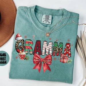 Gramma Christmas Shirt, Gramma Gifts, Gramma Christmas Tshirt, Gramma Tee, Crew Neck, Women