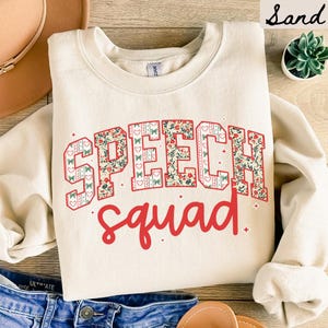 Speech Team Sweatshirt, Christmas Speech Pathologist Sweatshirt, SLP Crewneck, Back to School Tee, Speech Department Gifts, Speech Therapy