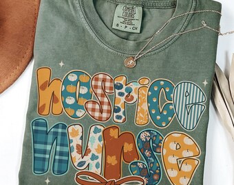 Comfort Colors Hospice Nurse Shirt, Autumn Hospice Care Tee, Registered Nurse TShirt, Nursing Student T-Shirt, Hospice Team, Grad, Aide