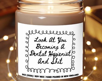 Funny Dental Hygienist Candle, Graduation Gifts, Future Dental School Graduates, Dentist Graduation