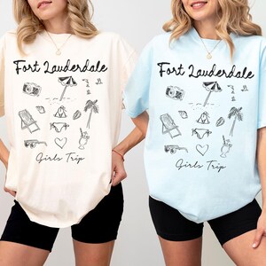 Fort Lauderdale Florida Shirt, Girls Trip, Gifts for Her, Comfort Colors, Vacation Tshirt, Matching Shirts, Girls Trip Favors, Friends Tee