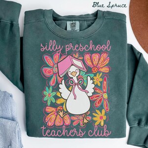 Comfort Colors Pre-K Team Sweatshirt, Teacher Sweatshirt, Preschool Crewneck, Back to School Tee, Pre K Department Gifts, Crew, Squad
