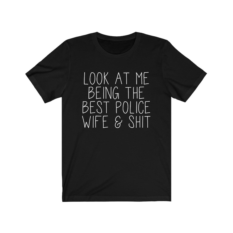 Polisfrupresenter, polisfruskjorta, polisfru-t-shirt, polisfrufödelsedagspresenter för män och kvinnor Black