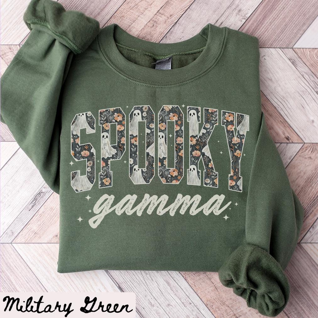 Gamma Sweatshirt, Goose Halloween Grandma Shirt, New Fall Grandma Crewneck, Ghost Crew Neck, Autumn Gifts
