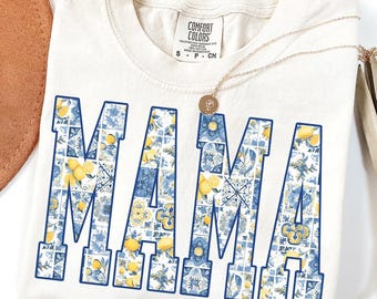 Mama Comfort Colors Shirt, Mom Shirt, New Mother Tshirt, Cute Gift For Mom, Trendy Tee, Pregnancy Reveal