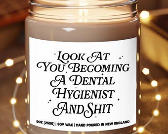 Funny Dental Hygienist Candle, Graduation Gifts, Future Dental School Graduates, Dentist Graduation