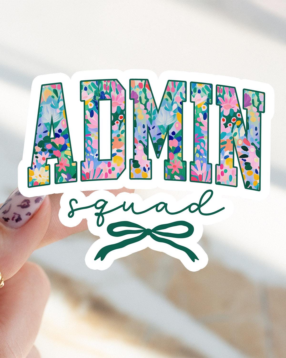 Admin Sticker, Kiss Cut Sticker, Gifts, Laptop Decal, Planner, Journal ...