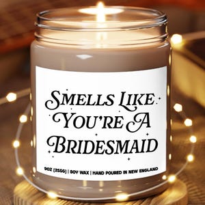 Funny Bridesmaid Candle, Bridesmaid Proposal Gifts, Wedding Party Favors Gifts, Bridal Party, Bridal Shower