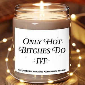 Funny IVF Candle, Transfer Day Gifts, Fertility Support Gifts, Egg Retrieval, Mom To Be, Infertility, Gift for Friend, IVF Care Package