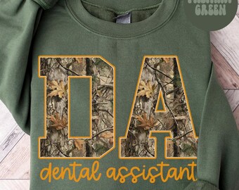 Felpa mimetica per assistente dentale, girocollo per studenti di odontoiatria, regalo per laureati in odontoiatria, maglietta per la squadra dello studio dentistico, carina e alla moda