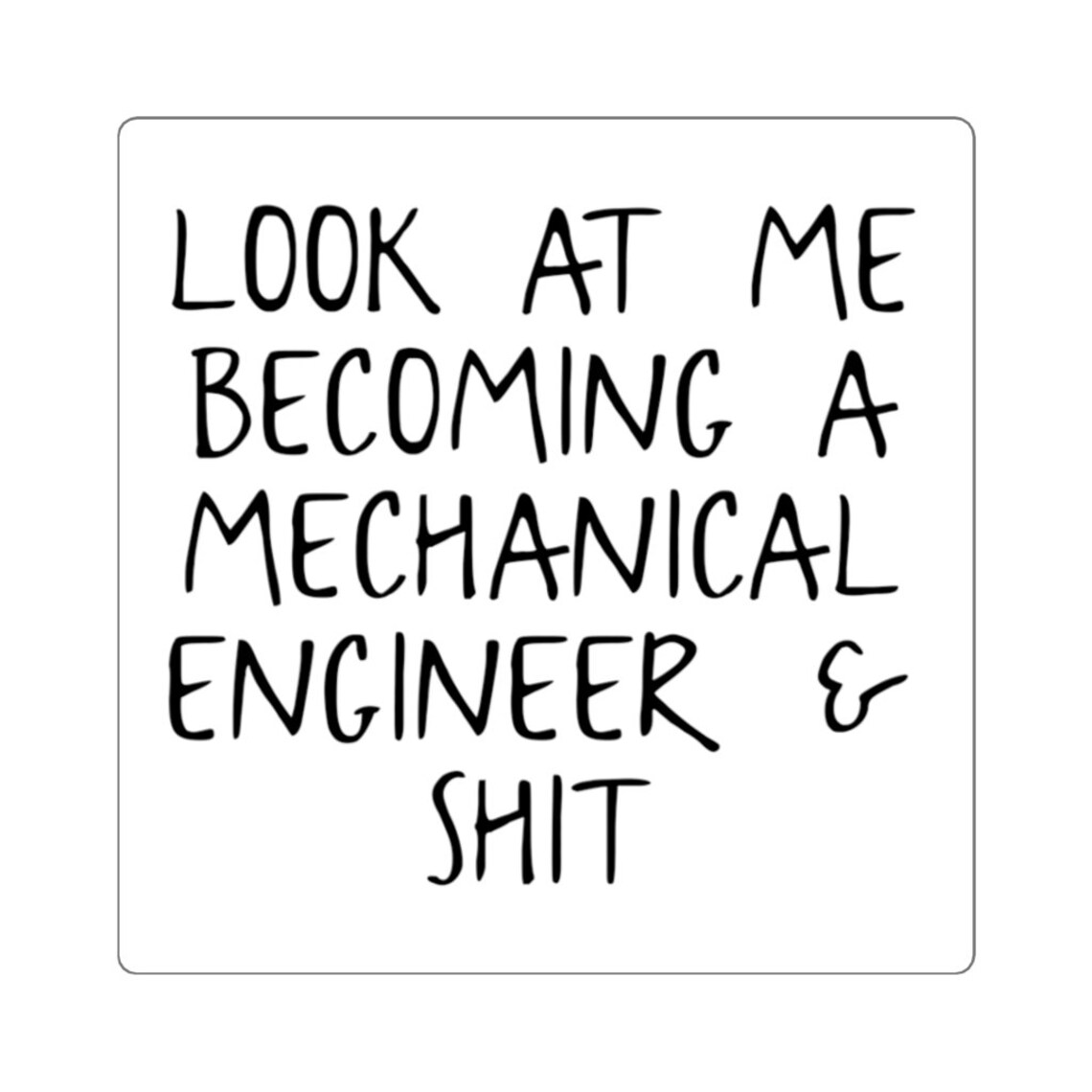 Mechanical Engineer Engineering Sticker Laptop Sticker Funny Etsy
