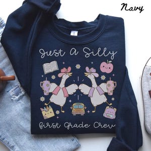 First Grade Team Sweatshirt, Teacher Sweatshirt, 1st Grade Crewneck, Back to School Tee, First Grade Department Gifts, Crew