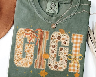 Gigi Comfort Colors Shirt, Halloween-Oma-Shirt, Neues Herbst-Oma-T-Shirt, Geister-T-Shirt, Herbstgeschenke
