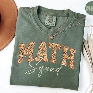 数学の快適カラーシャツ、秋冬教師用Tシャツ、数学Tシャツ、新学期、数学部ギフト、クルー、スクワッド