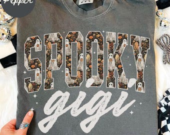 Gigi Comfort Colors Shirt, Halloween Oma Shirt, neue Herbst Oma Tshirt, Ghost Tee, Herbst Geschenke