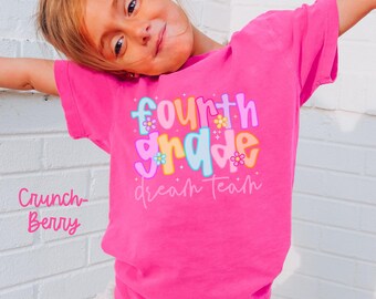 Comfort Colors Vierte Klasse Jugend Shirt, Zurück in die Schule Kinder T-Shirt, 4.Klasse T-Shirt, Studenten Geschenke, Jungen Mädchen, Erster Schultag