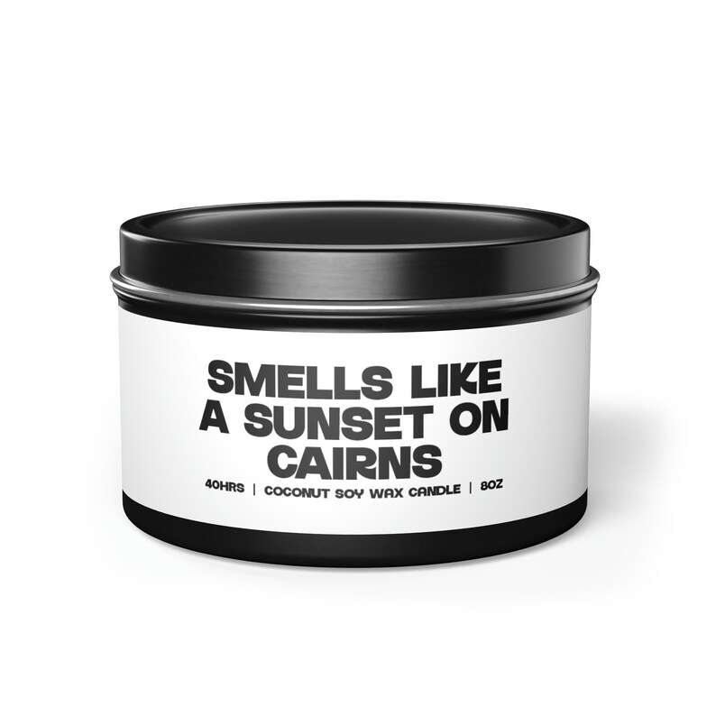 Cairns Australia Australian Best Friend Coworker Candle, Gifts, Tin, Coconut Soy Wax, Scented, Aromatherapy, Vanilla, Coffee, Home Office image 4