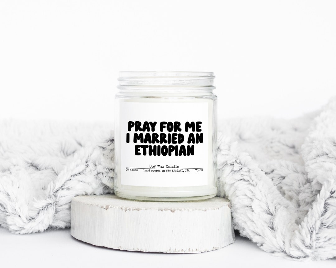 Ethiopian Ethiopia Wedding Anniversary Wife Husband Gifts, Funny Candle