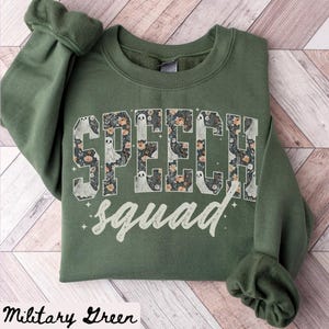 Speech Team Sweatshirt, Halloween Speech Pathologist Sweatshirt, SLP Crewneck, Back to School Tee, Speech Department Gifts, Speech Therapy
