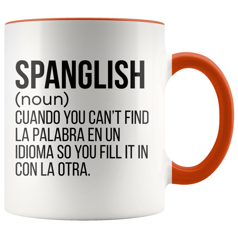 Spanglish Mug Mexican Coffee Mugs Spanish Teacher Gifts Etsy