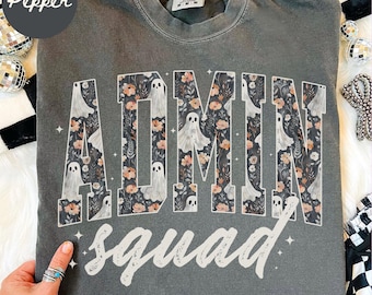 Comfort Colors Admin Team Shirt, Halloween Teacher T-Shirt, Administration Shirts, Back to School Tee, Office Department Gifts, Crew, Squad