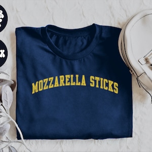 Camiseta, regalo, camiseta, camisetas, camiseta, unisex, divertida, con palitos de mozzarella