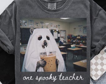 Comfort Colors Teacher Squad Shirt, Halloween Raccoon Elementary School Team T-Shirt, Back to School Tee, Teacher Appreciation Tshirt